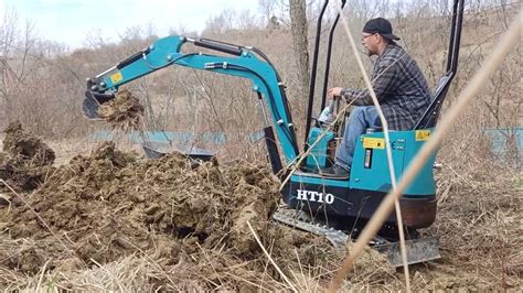 mini excavator regrade swale|Re.